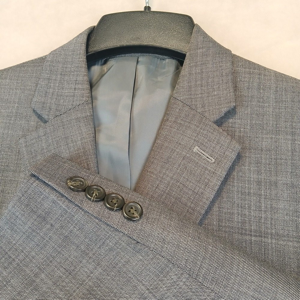 Chaps 42R Mens Blazer Sport Coat Classic Gray 21x31 Wool